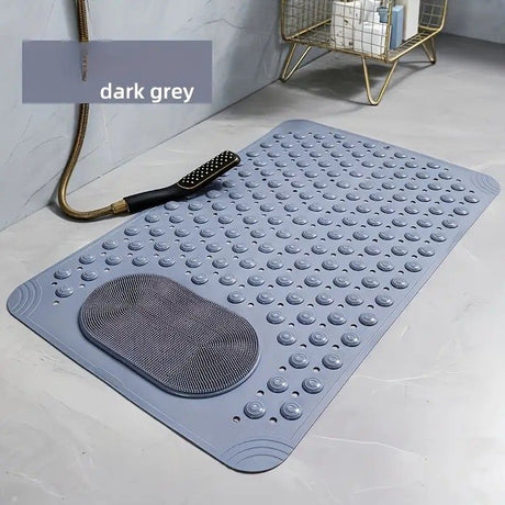 Anti-Slip Massage Shower Mat with Suction Cups Foot Spa Bathroom Mat(BLUE)