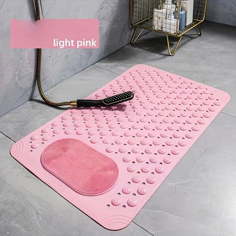 Anti-Slip Massage Shower Mat with Suction Cups Foot Spa Bathroom Mat(BLUE)