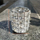 1 piece crystal pen holder, round creative desktop makeup brush storage box, polished cast iron metal art decorative display piece, lightweight and desktop style.silver