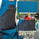 Oxford Cloth Waterproof Gardening Apron, Large Capacity Kangaroo Pocket, Cross Back Straps Comfortable, Great Helper for Picking and Weeding(grey)