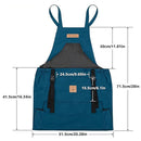 Oxford Cloth Waterproof Gardening Apron, Large Capacity Kangaroo Pocket, Cross Back Straps Comfortable, Great Helper for Picking and Weeding(pitch green)