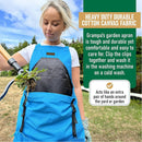 Oxford Cloth Multifunctional Gardening Apron, Thickened Durable Lightweight Large Pocket, Back Cross Straps Unisex(BLUE)