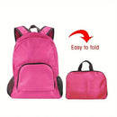 Foldable Nylon Backpack – Lightweight, Durable, and Strong Load Capacity, Four-Step Folding Transforms into a Handbag in Seconds, Multi-pocket Organization with Breathable Carrying(BLACK)