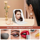 LED Makeup Mirror with Lights, 3 Color Modes Touch Control, Rechargeable Travel Vanity Mirror(WHITE)