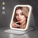 LED Makeup Mirror with Lights, 3 Color Modes Touch Control, Rechargeable Travel Vanity Mirror(BLACK)