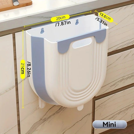 1 Portable Folding Trash Can with Hook - Modern Minimalist Rectangular Design, Space-Saving Durable Plastic Kitchen Bathroom Trash Can, No Power Required, Easy-Clean Surface.purple