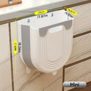 1 Portable Folding Trash Can with Hook - Modern Minimalist Rectangular Design, Space-Saving Durable Plastic Kitchen Bathroom Trash Can, No Power Required, Easy-Clean Surface.purple