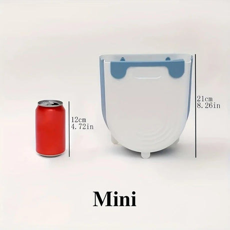 1 Portable Folding Trash Can with Hook - Modern Minimalist Rectangular Design, Space-Saving Durable Plastic Kitchen Bathroom Trash Can, No Power Required, Easy-Clean Surface.purple