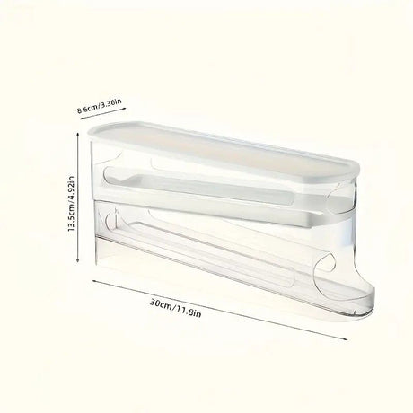 Automatic Sliding Egg Holder 12-14 Eggs Flip Lid Fridge Storage Container