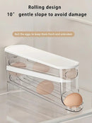 Automatic Sliding Egg Holder 12-14 Eggs Flip Lid Fridge Storage Container