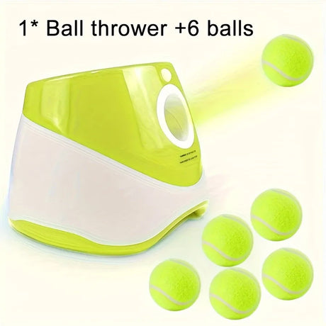 Automatic Pet Ball Launcher Toy with 3 Smart Launch Modes, Built-in Li-ion Battery & USB Charging, Long Battery Life, Indoor/Outdoor Use, Perfect Interactive Training Toy for Small and Medium Dogs（orange)