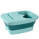 Foldable Foot Soak Tub: TPE Collapsible Deep Tub with Lid for Heat Retention, Foot Massage, Essential for Home Wellness and Relaxation.PINK