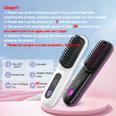 Wireless Hair Straightening Brush, Fast Heating, Women's Exclusive Styling Brush, Portable and Lightweight, Type-C Charging Port, Heat-Proof Design, USB Rechargeable.WHITE