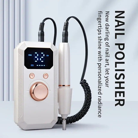 Professional Nail Drill: Quiet and Efficient, LED Digital Display, 31 Accessories for All-in-One Use, Easy for Beginners to Master.Dark grey