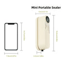 USB Rechargeable Portable Vacuum Sealer, includes sealing bags and a rapid vacuum pump. Space-saving design, suitable for vacuum packing snacks, meat, fruits, and vegetables for food preservation.GREEN