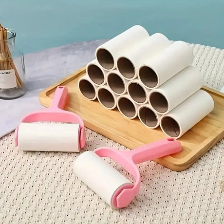 1 Handle + 6 Refill Rolls Lint Roller! Home Clothing and Pet Hair Cleaning Roller, Tear-off Adhesive Sheets, Strong Stickiness Won't Damage Fabrics, Essential Home Cleaning Must-Have