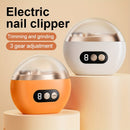 Smart Electric Nail Clipper 2-in-1 Polishing & Trimming Tool, USB rechargeable, with 500mAh lithium polymer battery, featuring anti-cut protection, grinding, and lighting functions. Ideal for nail care, filing, polishing, and shaping—white