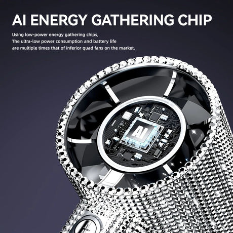 White Diamond /Diamond - style Handheld Mini Fan, Exquisite and Long - lasting Battery Life