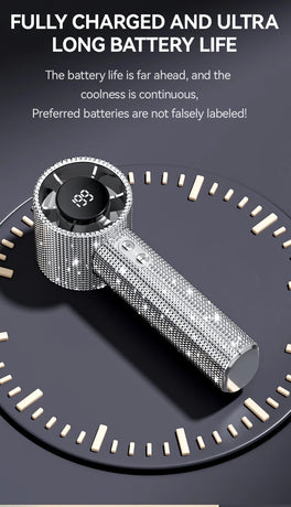White Diamond /Diamond - style Handheld Mini Fan, Exquisite and Long - lasting Battery Life