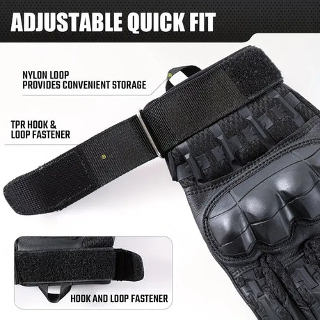 Full-Finger Multi-Functional Tactical Gloves, TPU Exoskeleton Impact Protection, Five-Finger Touchscreen Precision Control, Anti-Slip Wear-Resistant Palm, Essential for Outdoor Riding and Tactical Training./BLACK .L code