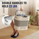 Multi-functional Folding Laundry Basket: Hassle-free Storage, One Basket for All Your Clothes Sorting.Light grey