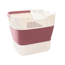 Multi-functional Folding Laundry Basket: Hassle-free Storage, One Basket for All Your Clothes Sorting.Light grey
