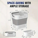 Multi-functional Folding Laundry Basket: Hassle-free Storage, One Basket for All Your Clothes Sorting.light brown