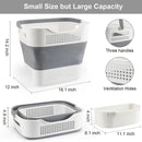 Multi-functional Folding Laundry Basket: Hassle-free Storage, One Basket for All Your Clothes Sorting.light brown
