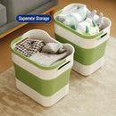 Multi-functional Folding Laundry Basket: Hassle-free Storage, One Basket for All Your Clothes Sorting.light brown