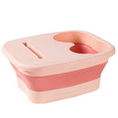 Foldable Foot Soak Tub: TPE Collapsible Deep Tub with Lid for Heat Retention, Foot Massage, Essential for Home Wellness and Relaxation.GREY