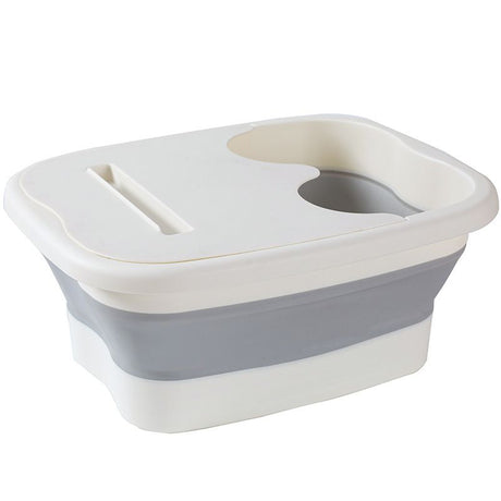 Foldable Foot Soak Tub: TPE Collapsible Deep Tub with Lid for Heat Retention, Foot Massage, Essential for Home Wellness and Relaxation.GREEN