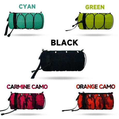 Cycling top tube bag, 2.4L large capacity holds all your small essentials, six reflective strips keep you safe during night rides, detachable for use as a crossbody bag, one bag for multiple uses./grass green
