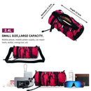 Cycling top tube bag, 2.4L large capacity holds all your small essentials, six reflective strips keep you safe during night rides, detachable for use as a crossbody bag, one bag for multiple uses./Scarlet camouflage