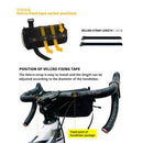 Cycling top tube bag, 2.4L large capacity holds all your small essentials, six reflective strips keep you safe during night rides, detachable for use as a crossbody bag, one bag for multiple uses./Scarlet camouflage