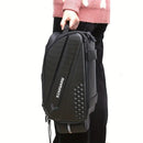 Ride and commute with one bag – waterproof, large capacity, and instantly converts to a shoulder bag.（Black messenger bag）