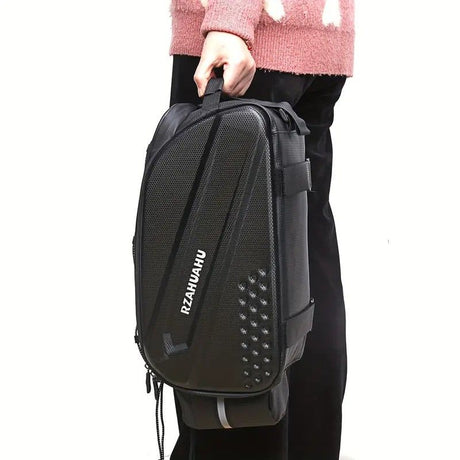Ride and commute with one bag – waterproof, large capacity, and instantly converts to a shoulder bag.（Black messenger bag）