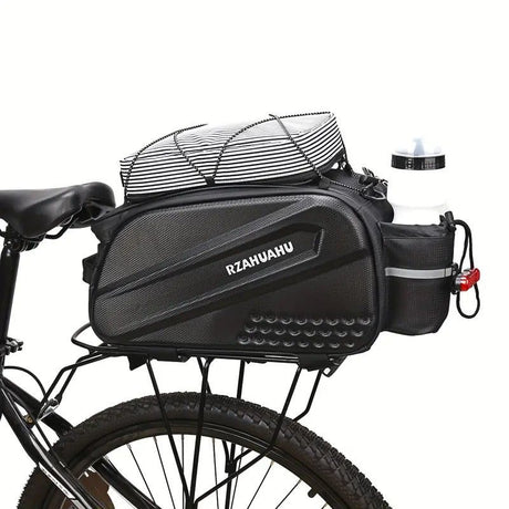 Ride and commute with one bag – waterproof, large capacity, and instantly converts to a shoulder bag.（Black messenger bag）