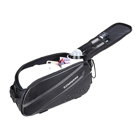 Ride and commute with one bag – waterproof, large capacity, and instantly converts to a shoulder bag.（Black messenger bag）