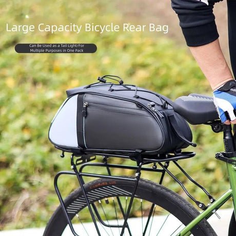 Ride and commute with one bag – waterproof, large capacity, and instantly converts to a shoulder bag.（Silver-gray reflective backpack）