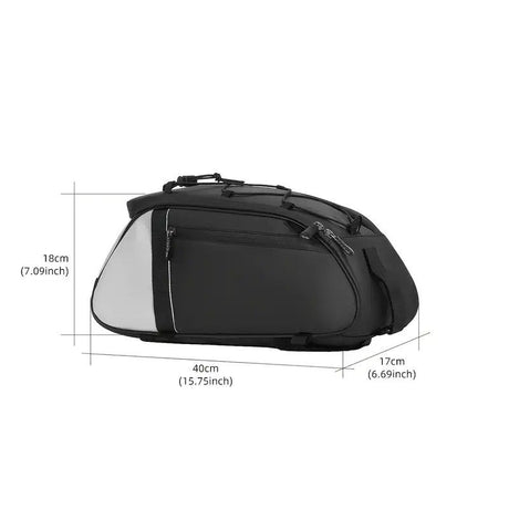 Ride and commute with one bag – waterproof, large capacity, and instantly converts to a shoulder bag.（Silver-gray reflective backpack）