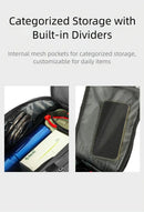 Ride and commute with one bag – waterproof, large capacity, and instantly converts to a shoulder bag.（Silver-gray reflective backpack）