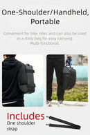 Ride and commute with one bag – waterproof, large capacity, and instantly converts to a shoulder bag.（Silver-gray reflective backpack）