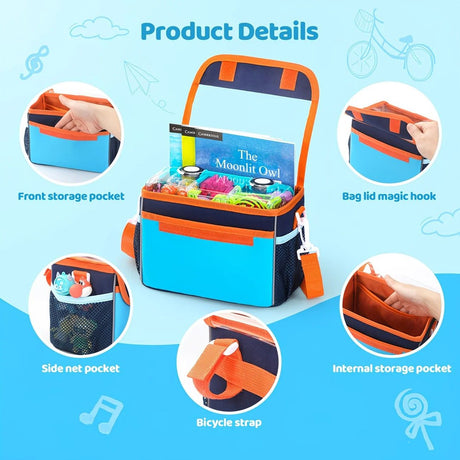 Bicycle Front Hanging Bag, Large Capacity Multi-Pocket Partitioned Storage, Transparent Front Cover for Quick Access, Velcro Straps for Easy Installation, Can Be Shoulder Carried or Mounted on Handlebars, Suitable for Outdoor Cycling and Daily Travel.