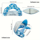 Adult Pool Floating Bed with Canopy: Upgraded Large Space, Adjustable Shade, Ergonomic Headrest, Dual Cup Holders, Portable and Comfortable.BLUE
