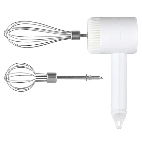 Pink  Wireless charging handheld mixer, 30W with three-speed settings. Dual whisk heads designed for whipping eggs, cream, and batter. Suitable for both kitchen and outdoor use, also an ideal gift.