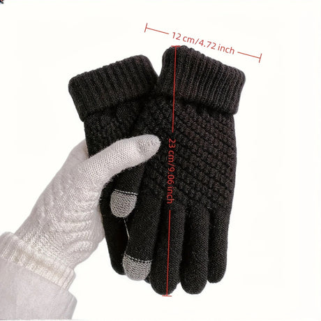 Unisex Winter Gloves - Thermal, Thickened, Waterproof, Windproof, Touchscreen Compatible