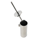 Polished Chrome Silver Round Toilet Brush Wall Mount Holder Cup Stainless Steel