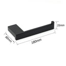 Matt Black Square Cubic Toilet Paper Roll Tissue Roll Holder Rack Wall Hook Kit