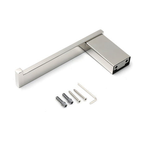 Polished Chrome Square Toilet Paper Roll Tissue Roll Holder Wall Mounted Hook