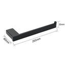 Bathroom Matt Black Stainless Steel Square Towel Rack Clothes Wall Mount Holder